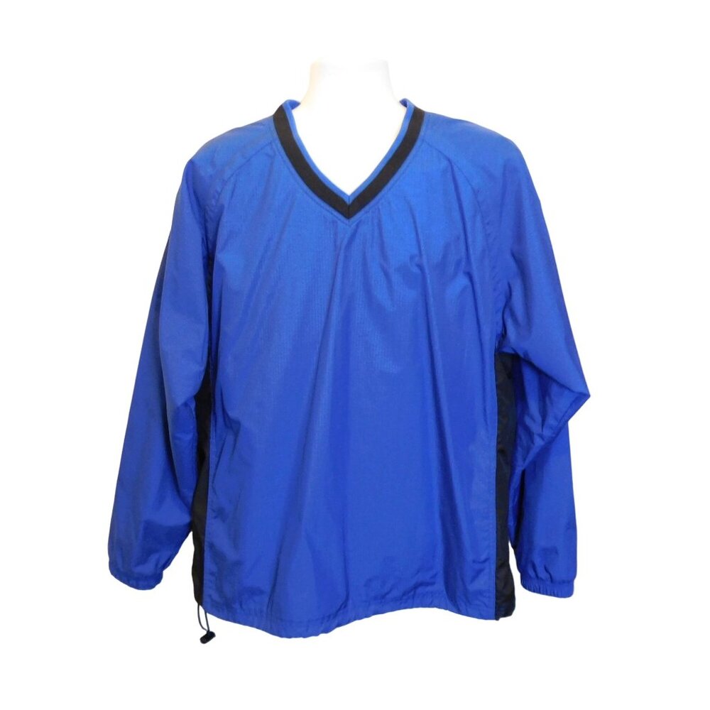 Cabela's Outdoor Gear Windbreaker blue/black Pullover Jacket Mens L/reg